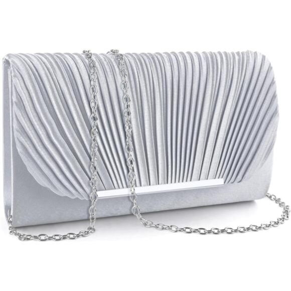 Clutch Purses Evening Handbags Formal Silver - Picture 1 of 7